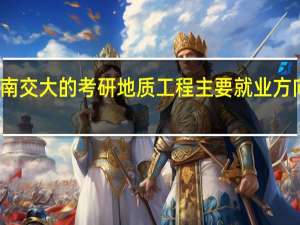 西南交大的考研地质工程主要就业方向是什么