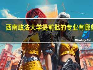 西南政法大学提前批的专业有哪些啊
