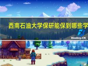 西南石油大学保研能保到哪些学校