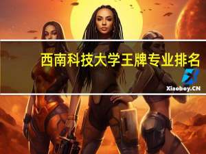 西南科技大学王牌专业排名