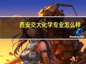 西安交大化学专业怎么样