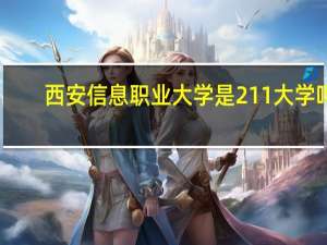 西安信息职业大学是211大学吗