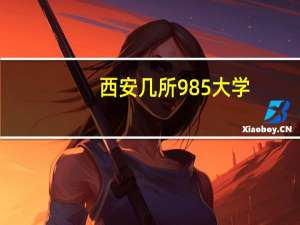 西安几所985大学