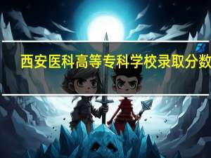 西安医科高等专科学校录取分数线