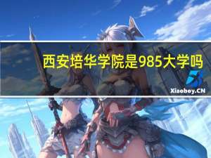 西安培华学院是985大学吗