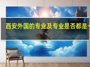 西安外国的专业及专业是否都是一本
