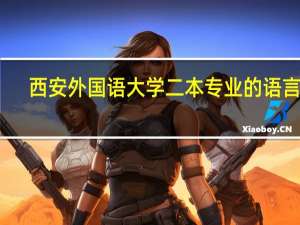西安外国语大学二本专业的语言类