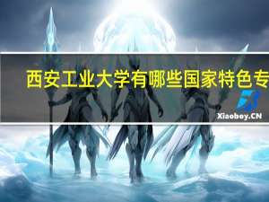 西安工业大学有哪些国家特色专业