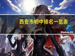 西安市初中排名一览表