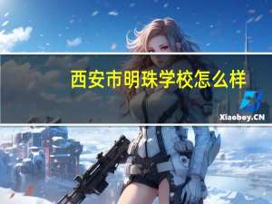 西安市明珠学校怎么样