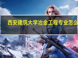西安建筑大学冶金工程专业怎么样