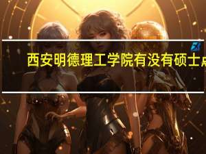 西安明德理工学院有没有硕士点