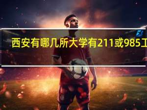 西安有哪几所大学有211或985工程