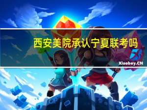 西安美院承认宁夏联考吗