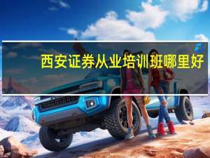 西安证券从业培训班哪里好，太多搞不清，建议一下