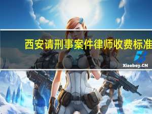西安请刑事案件律师收费标准