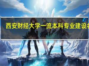 西安财经大学一流本科专业建设名单
