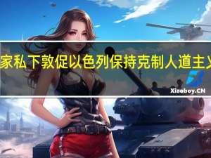 西方国家私下敦促以色列保持克制 人道主义危机成焦点