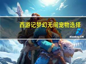 西游记梦幻无间宠物选择
