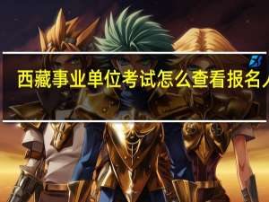 西藏事业单位考试怎么查看报名人数