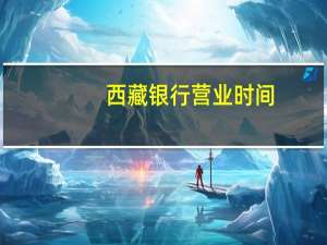 西藏银行营业时间