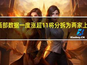 西部数据一度涨超11% 将分拆为两家上市公司