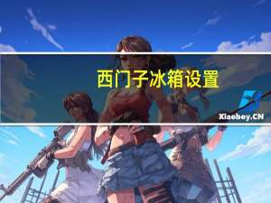 西门子冰箱设置