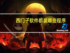 西门子软件都装哪些程序