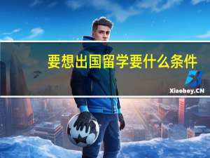 要想出国留学要什么条件