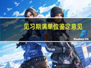见习期满单位鉴定意见（见习期）