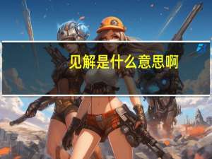 见解是什么意思啊（见解是什么意思）
