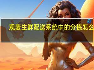 观麦生鲜配送系统中的分拣怎么样