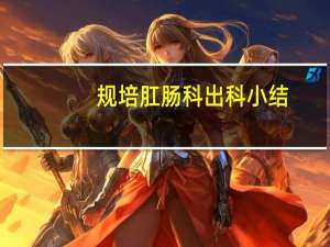 规培肛肠科出科小结