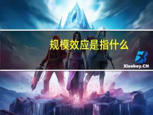 规模效应是指什么