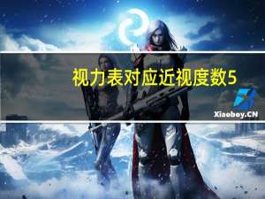 视力表对应近视度数5.0（视力表对应近视度数）