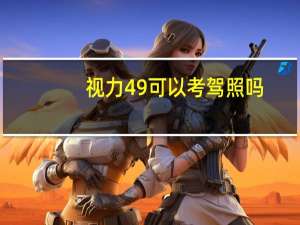 视力4 9 可以考驾照吗（视力4 9）