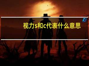 视力s和c代表什么意思（视力S和C代表什么）
