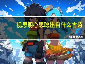视思明心思聪出自什么古诗