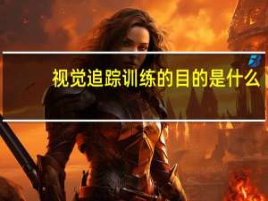 视觉追踪训练的目的是什么