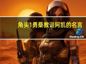 角头1勇桑教训阿凯的名言