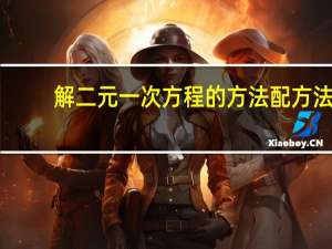 解二元一次方程的方法配方法（解二元一次方程的方法）