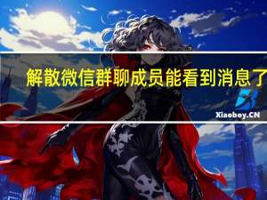 解散微信群聊成员能看到消息了吗（解散微信群）