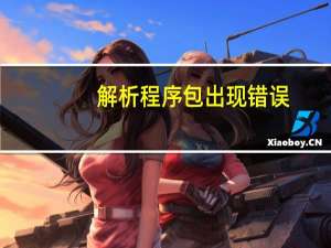 解析程序包出现错误