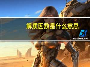 解质因数是什么意思