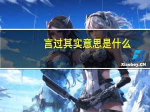 言过其实意思是什么
