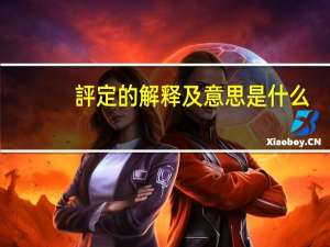 評定的解释及意思是什么