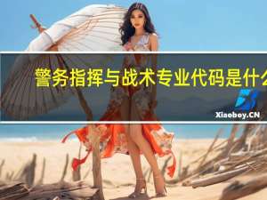 警务指挥与战术专业代码是什么