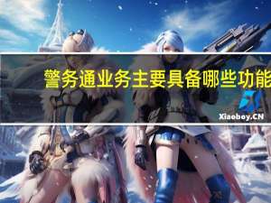 警务通业务主要具备哪些功能（警务通简介）