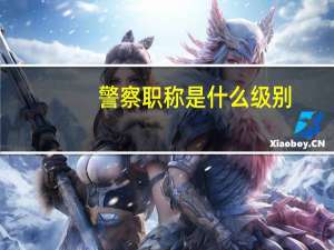 警察职称是什么级别