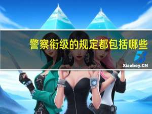 警察衔级的规定都包括哪些